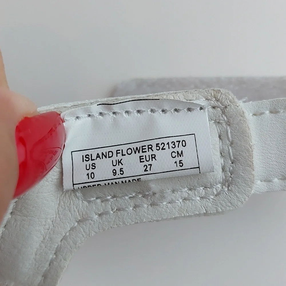 Dr scholls lsland flower‎ sandal toddler Girls White size 10